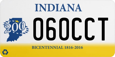 IN license plate 060CCT