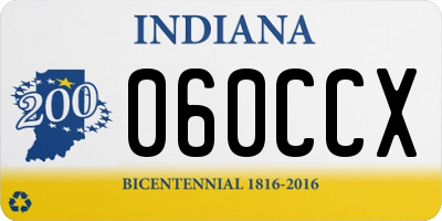 IN license plate 060CCX