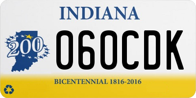 IN license plate 060CDK