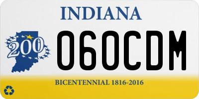 IN license plate 060CDM
