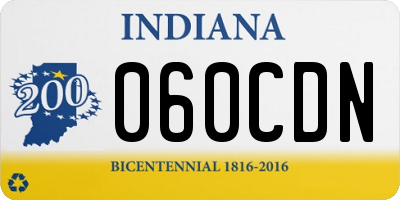 IN license plate 060CDN