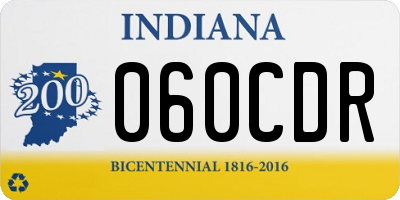 IN license plate 060CDR