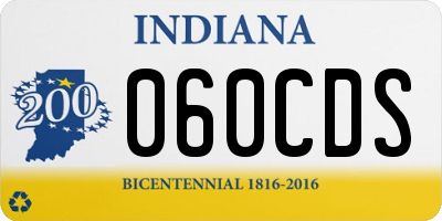 IN license plate 060CDS