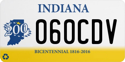 IN license plate 060CDV