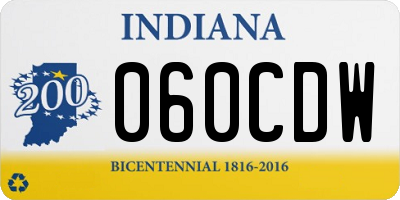 IN license plate 060CDW