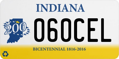 IN license plate 060CEL