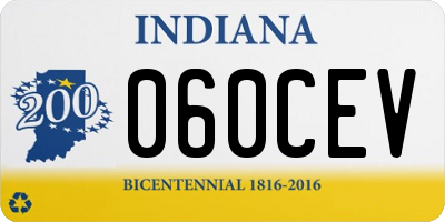 IN license plate 060CEV