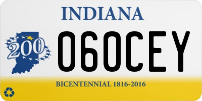 IN license plate 060CEY