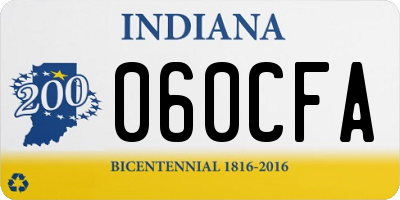 IN license plate 060CFA
