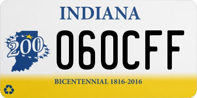 IN license plate 060CFF
