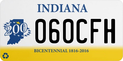 IN license plate 060CFH