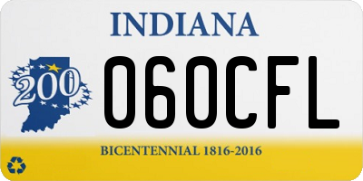 IN license plate 060CFL