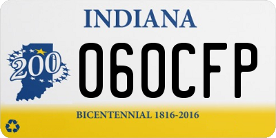 IN license plate 060CFP