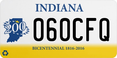 IN license plate 060CFQ