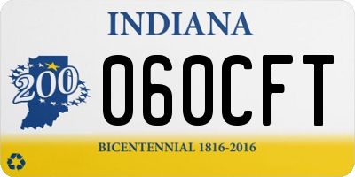 IN license plate 060CFT