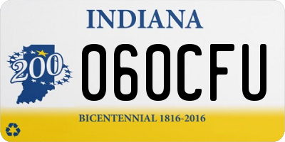 IN license plate 060CFU
