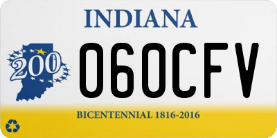 IN license plate 060CFV
