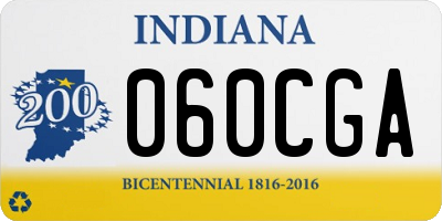 IN license plate 060CGA