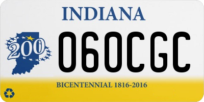 IN license plate 060CGC