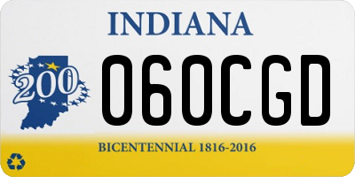 IN license plate 060CGD