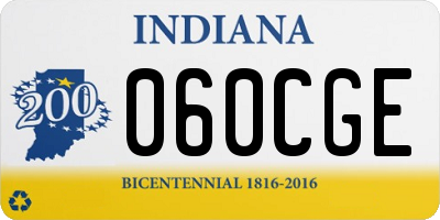 IN license plate 060CGE