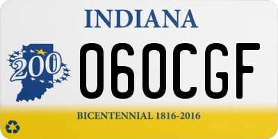 IN license plate 060CGF