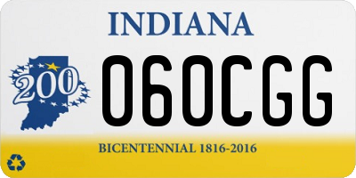IN license plate 060CGG