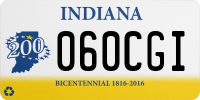 IN license plate 060CGI