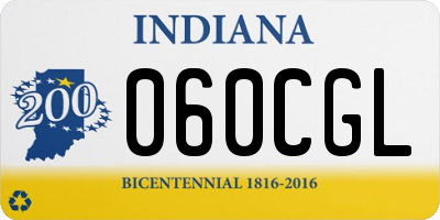 IN license plate 060CGL