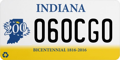 IN license plate 060CGO