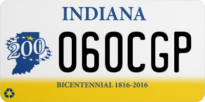 IN license plate 060CGP