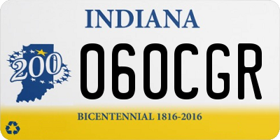IN license plate 060CGR