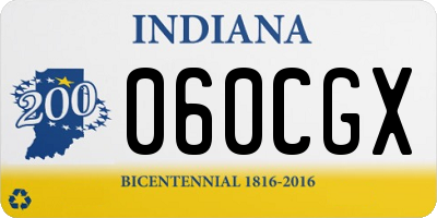 IN license plate 060CGX