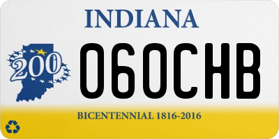IN license plate 060CHB