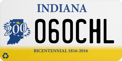 IN license plate 060CHL