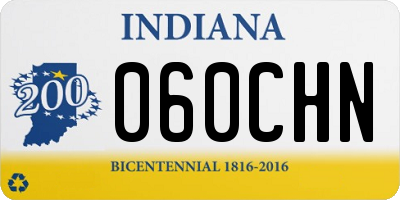 IN license plate 060CHN