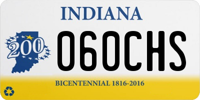 IN license plate 060CHS