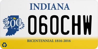 IN license plate 060CHW