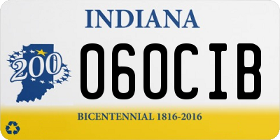 IN license plate 060CIB