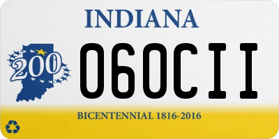 IN license plate 060CII