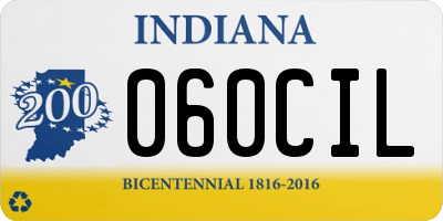 IN license plate 060CIL