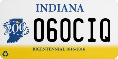 IN license plate 060CIQ