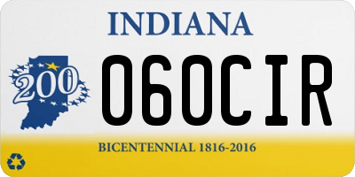 IN license plate 060CIR