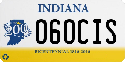IN license plate 060CIS