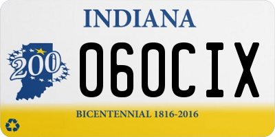 IN license plate 060CIX