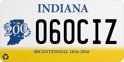 IN license plate 060CIZ