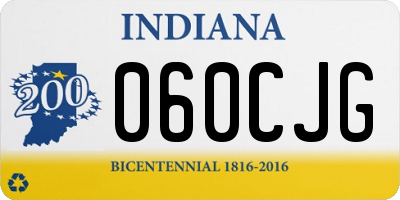 IN license plate 060CJG