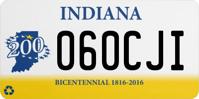IN license plate 060CJI