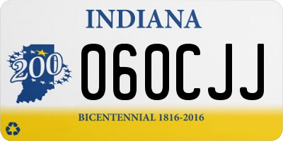 IN license plate 060CJJ