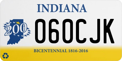 IN license plate 060CJK